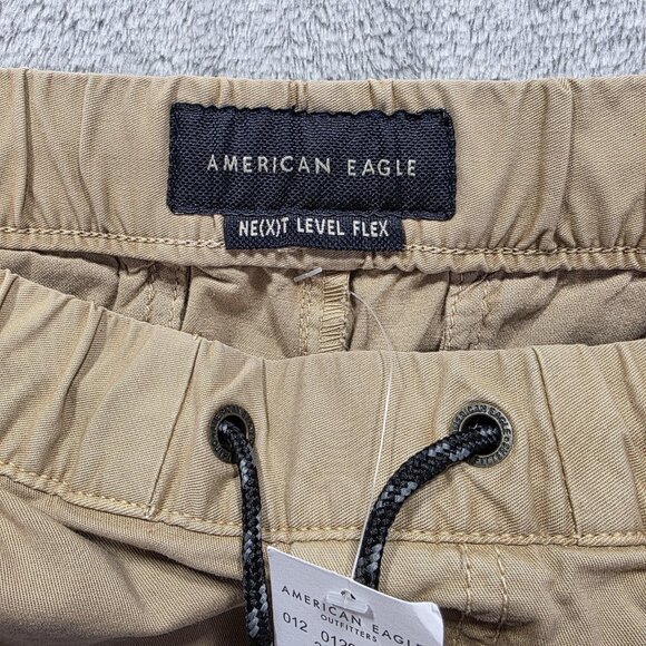American Eagle Twill Jogger Pants Mens Medium Khaki Ne(X)t Level Flex Chino - Picture 5 of 11